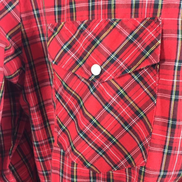 Rustler Plaid Western Shirt Size Medium - Picture 3 of 6